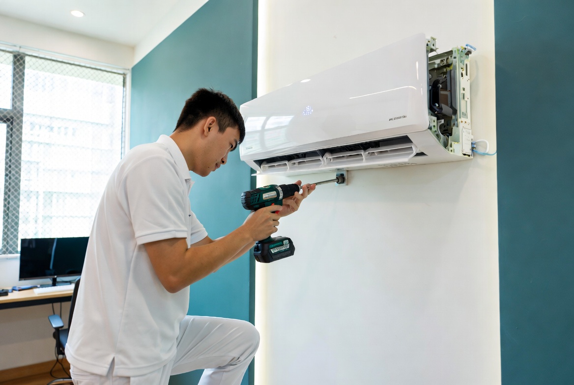 Air conditioning system installation